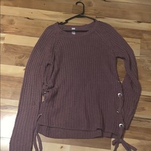 pink/burgundy color sweater